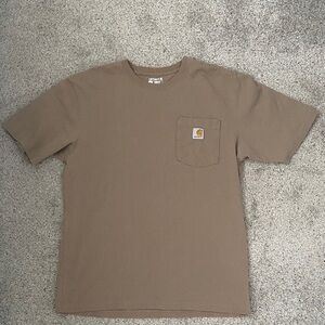 Carhartt Tan Short Sleeve Tee with Pocket